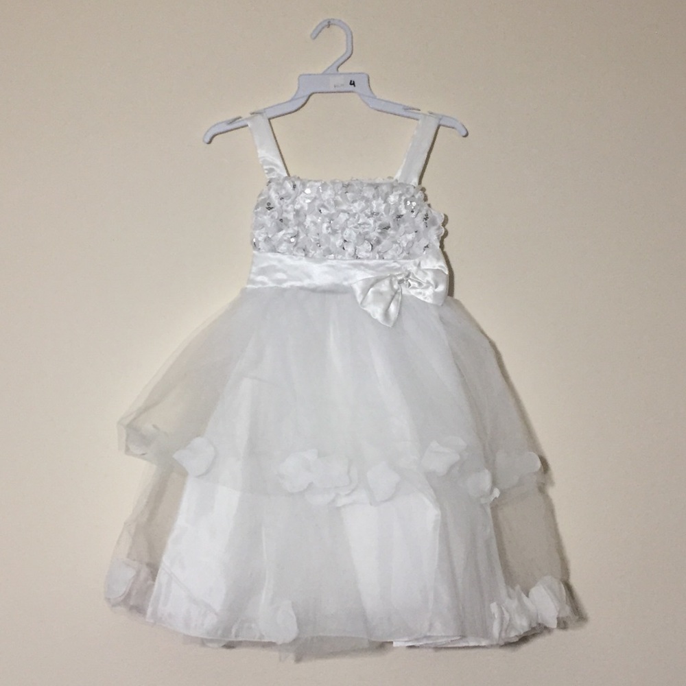 New Kids’ White Sequin Dress